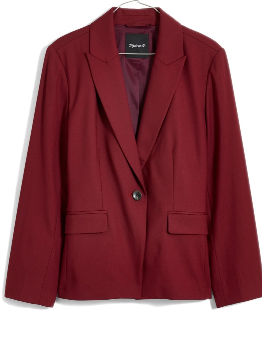 Madewell waisted Blazer in Cabernet